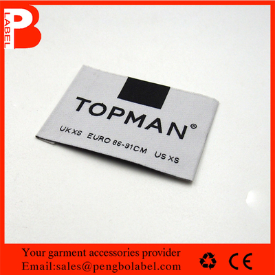 Factory custom high quality 50D woven badge,embroidery badge for garment
